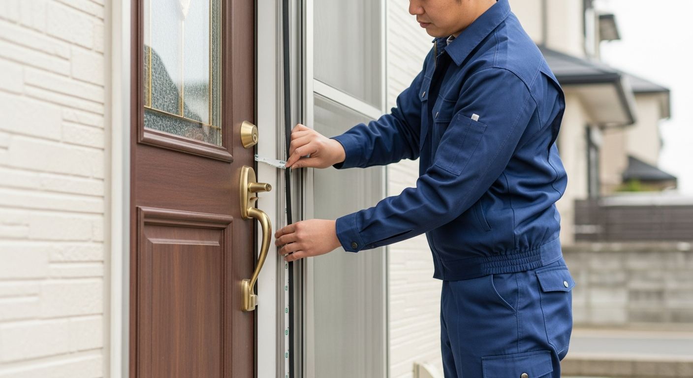 Calfeutreur professionnel au travail a Rémigny, Quebec